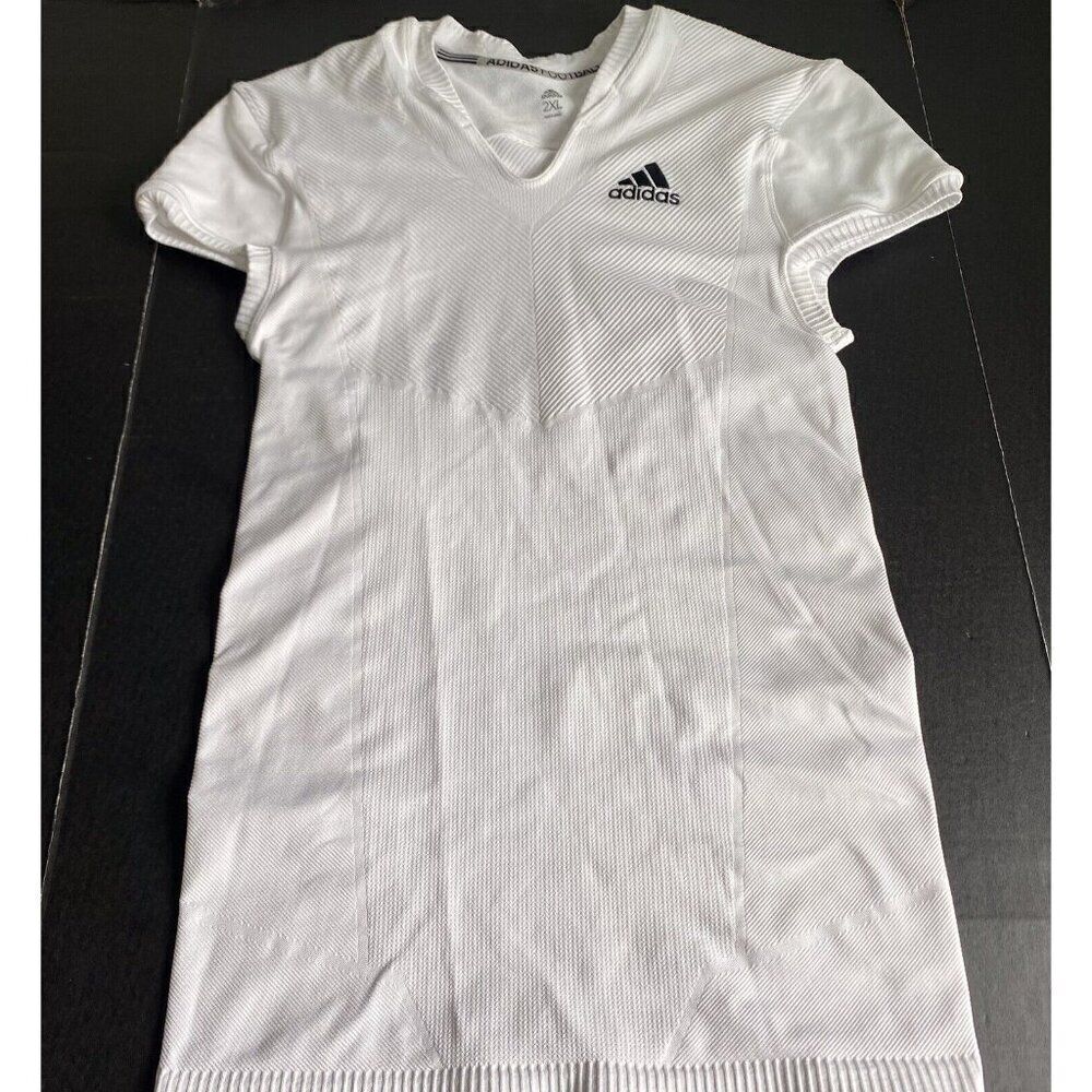 Adidas Techfit Primeknit Football Jersey Men’s 2XL White Compression Fit NO TAG
